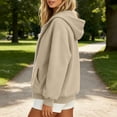 thumbnail image 5 of Aezemi Women Hooded Zip up Sweatshirts Fashion Comfy Winter Fall Outdoor Blouses with Pockets Casual Long Sleeve Full Zip Tops S, 5 of 7