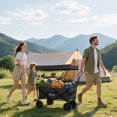 thumbnail image 2 of Outsunny Collapsible Wagon Cart with Removable Canopy and Carrying Bag, 2 of 10