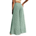 thumbnail image 5 of Liacowi Women Casual Flower Printed Wide Leg Baggy Pants Trendy High Waist Straight Trousers Summer Beach Party Vacation Flowy Maxi Trouser, 5 of 6