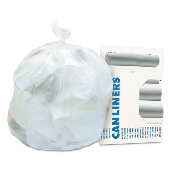 High-Density Waste Can Liners, 56 gal, 16 mic, 43" x 48", Natural, 200/Carton | Bundle of 2 Cartons