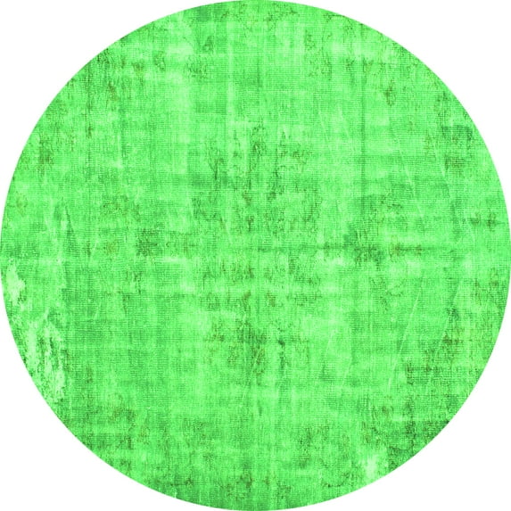 Ahgly Company Indoor Round Persian Green Traditional Area Rugs, 4' Round