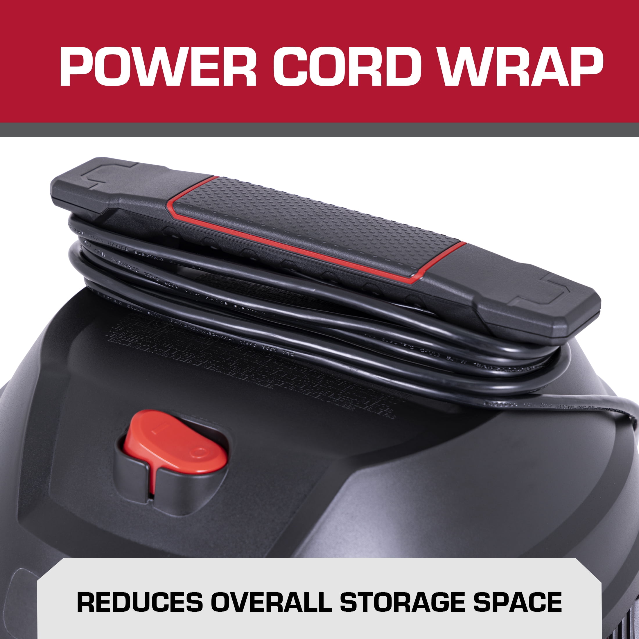 Hyper Tough 10 Gallon 5.5 HP Poly Wet/DryVacuum for Home, Car, Garage & Workshop