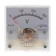 thumbnail image 1 of Voltímetro analógico de panel con error del 2,5 % para uso electrónico. 0-450V, 1 of 8