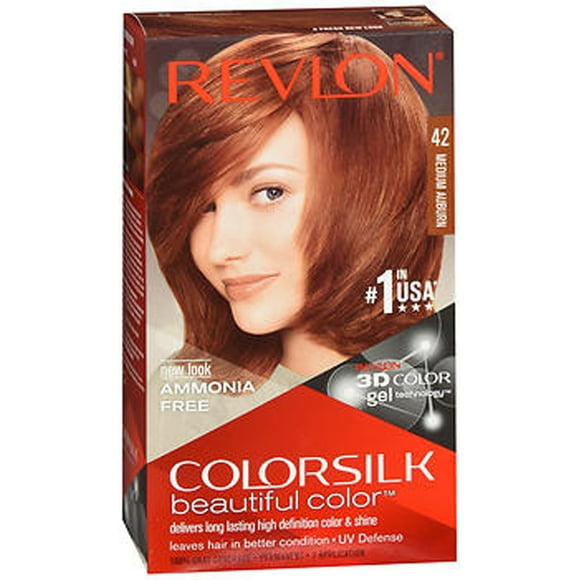 colorsilk Beautiful Color #42 Medium Auburn by Revlon for Unisex - 1 Application Hair Color