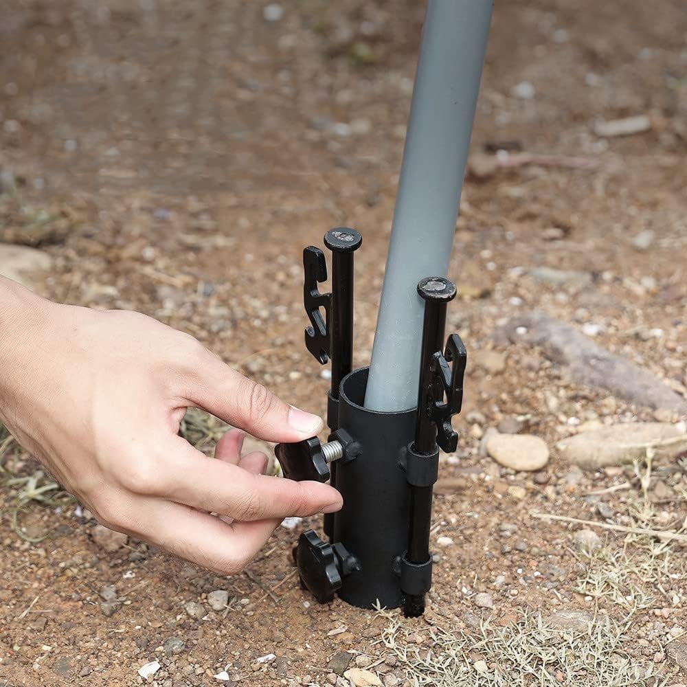 CATPAN 4Pcs Camping Tent Rod Holders,Reinforced Windproof Awning Rod Holder,Portable Tent Fixed Tube Pole Stand for Camping Fishing Hiking