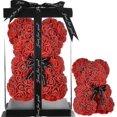 thumbnail image 1 of Nuevo 2023 Oso rosa Oso de peluche rosa Oso de flor rosa artificial, regalo para el día de San Valentín, boda, día de la madre y aniversario El más vendido, 1 of 4