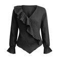 thumbnail image 6 of Womens Work Clothes Kelon Women's Tops Long Sleeve V Neck Boho Tops Business Dressy Spring Summer Fashion Outfits Trendy Clothes, S, 6 of 6