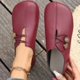 thumbnail image 4 of Miluxas Women Ballet Flats Shoes Low Heels Wide Width Comfortable Slip On Casual Shoes for office Red 7.5(40), 4 of 8