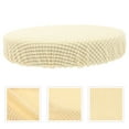 thumbnail image 3 of Monyance Home Use Cover Round Bar Stool Cover Washable Elastic Dining Chair Slipcover Beige(11.81X11.81X1.97Inches), 3 of 10
