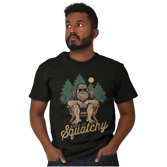 Funny Bigfoot Keep It Squatchy Crew Neck Short Sleeve Graphic Tee Brisco Brands S