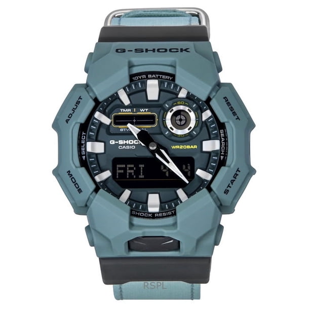 Casio G-Shock Analog Digital Cloth Strap Blue Dial Quartz GA-010CE-2A 200M Men's Watch