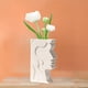 thumbnail image 3 of Creativo de cerámica de la cara maceta florero de la cabeza estatua maceta contenedor de arreglos florales para decoración de escritorio D Soledad maceta de interior grande, 3 of 6