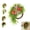 D, variant on Rustic Bohemian Wreath for Front Door, Double-Sided Door Hanging Wreath with Linen Bow and Greenery, Farmhouse Boho Wall Decor for Indoor Outdoor Home Entryway Seasonal Decoration
