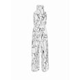 thumbnail image 2 of Combinaisons Habillées pour Femmes Soirée Invitée de Mariage Grande Taille Sans Manches Combinaisons Pantalon Grand Long Blanc TG, 2 of 5