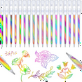 thumbnail image 2 of 36 Pcs Rainbow Gel Pens Color Changing Glitter Neon for Adult Coloring Book, 2 of 8
