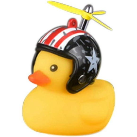 G Need Star Bike Flag/Duck Bell, Bike Horn for Kids, Cute Bike Lights, Squeeze Horns for Toddlers, Kids, Adults, Cycling, Motorcycle, Yellow Duck, CAD Duck Helmet