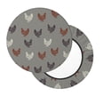 thumbnail image 2 of Easygdp Rooster Print Easy To Install Bar Stool Covers&Stool Covers Round&Elastic Stool Cover, Barstool Covers,Washable&Bottom With Elastic Edge-13 inch, 2 of 7