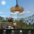 thumbnail image 2 of Hi-LIGHTS,2-In-1 Waterproof Outdoor & Indoor Dimmable Rattan Ceiling Fan with Lights & Remote Control,3 Color Modes for Gazebo,Patios,Living Room,Dining Room,Bedroom,Kitchen,Office(Brown)., 2 of 9