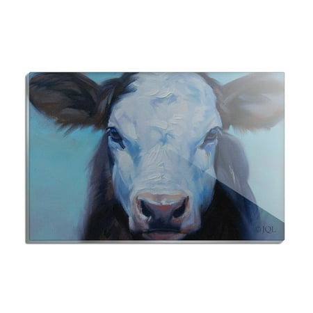 

Brown and White Cow Painting Rectangle Acrylic Fridge Refrigerator Magnet