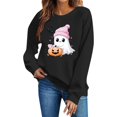 thumbnail image 6 of Trikvn Women's Halloween Sweatshirts Cute Ghost Pumpkin Graphic Pullover Tops Casual Long Sleeve Crewneck Fall Clothes Loose Fit Novelty Holiday Party Shirts, 6 of 6