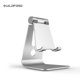 thumbnail image 4 of Soporte ajustable de aleación de aluminio para teléfonos y tabletas hasta 12 pulgadas, color plata, ideal para escritorio, con base antideslizante y almohadilla de silicona para proteger tus, 4 of 6