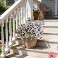 thumbnail image 4 of SLYNSHome Outdoor Flowers Artificial Faux Floral Picks with Green Leaves, Fake Blooms For Hanging Flowers Arrangement, Wedding, Home Table & Patio DIY Decor,White, 4 of 6