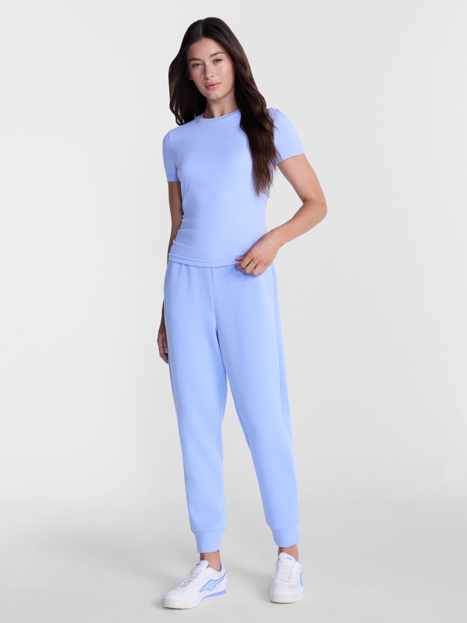 Avia Women's and Women's Plus SoftSculpt Tee with Short Sleeves, Sizes XS-4X