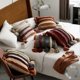 thumbnail image 4 of Colorful Tufted Knit Decorative Throw Pillow Cover with Tassels Soft Cozy Pillowcase Boho Knitted Accent Cushion Case for Bedroom Living Room (Red,18, 4 of 4