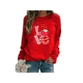 thumbnail image 2 of Qmyliery Women T-shirt Long Sleeve Printed Fall Casual Valentine’s Day Tops, 2 of 5