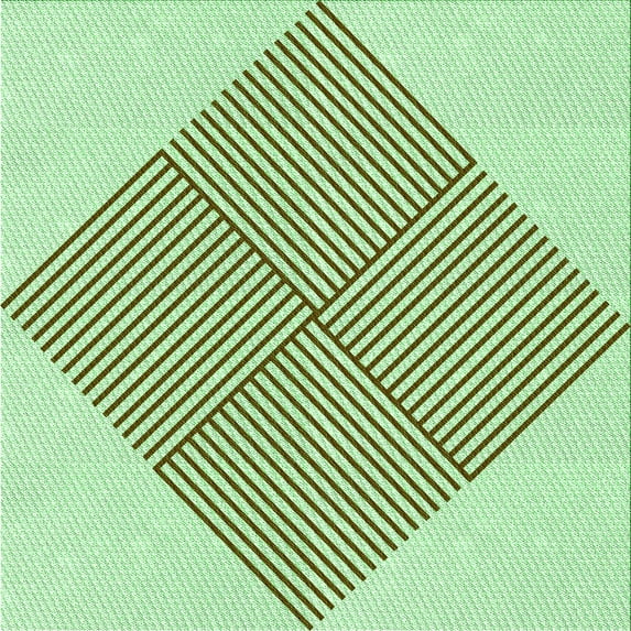 Ahgly Company Machine Washable Indoor Square Transitional Green Area Rugs, 5' Square