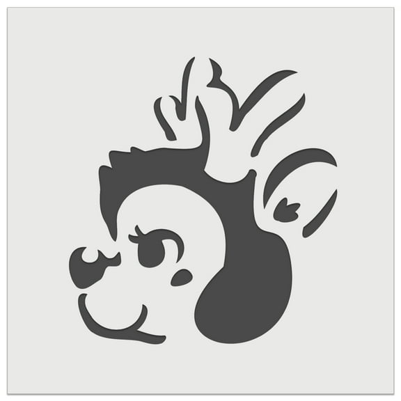 Cheerful Holiday Reindeer Christmas DIY Cookie Wall Craft Stencil - 5.5 Inch