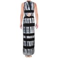 thumbnail image 2 of Material Girl Robe Maxi à Lacets Imprimée pour Adolescentes (Teinture sur Nœuds Noir et Blanc, TP), 2 of 2