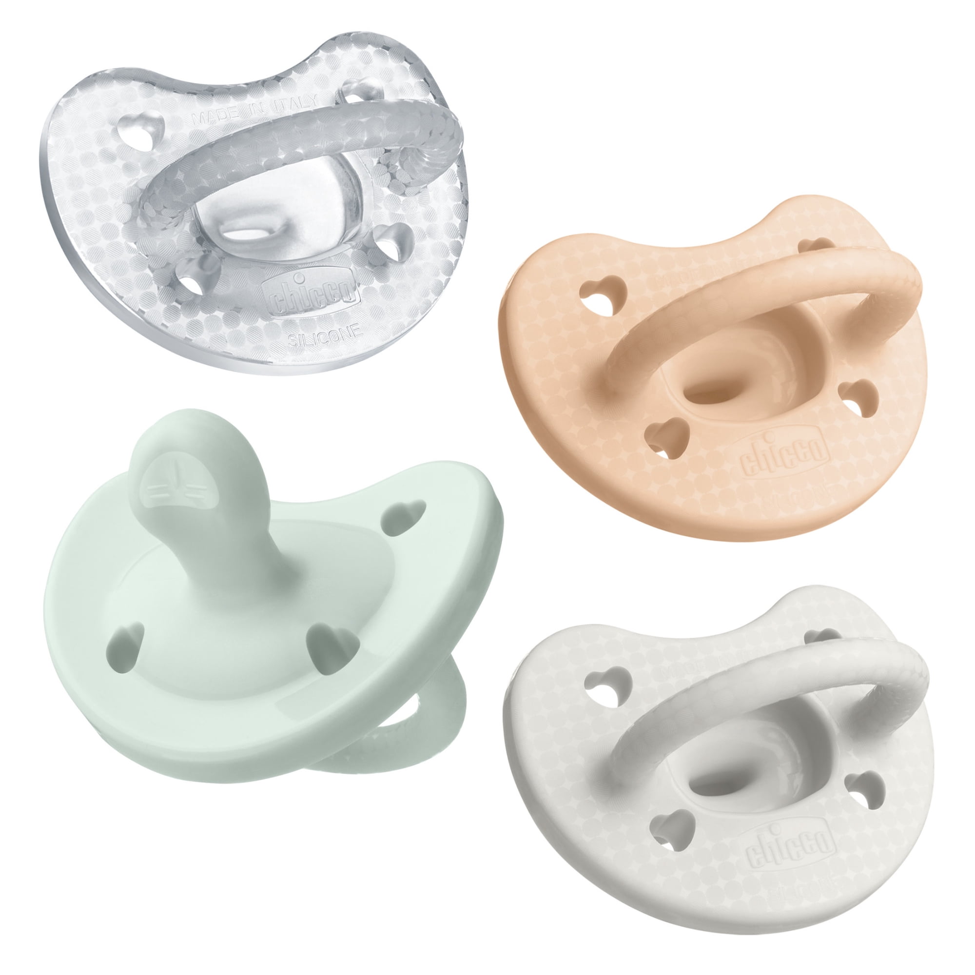 Chicco PhysioForma® Luxe One-Piece Silicone Pacifier, 0-6m, 4pk – Multipack - Multi-Pack