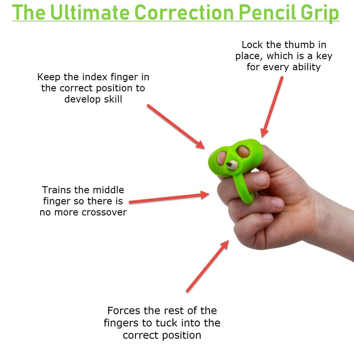 6 PACK B-KIDS Pencil Grips for Kids Handwriting OT Pen Grip 