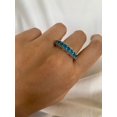 thumbnail image 3 of Carillon Neon Apatite Ring, Gemstone Band 2.4 ct 925 Sterling Silver Ring for Women, Ring Size : 8, 3 of 5