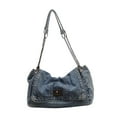 thumbnail image 3 of Bolso de hombro de mezclilla Strade Fareast Limited tipo hobo gran capacidad, 3 of 8