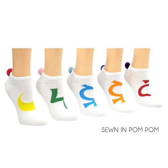Sailor Moon Women's Low-Cut Socks, (5 Pack)
