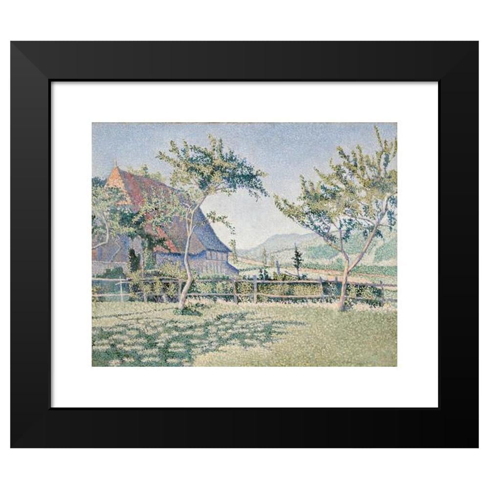 Paul Signac 18x15 Black Modern Framed Museum Art Print Titled - Fill-Le-Chateau, the Meadow (Le Pre), Opus 161 (June-July 1887)