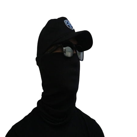 Black Face Mask Neck Gaiter Bandana Seamless Multifunctional Unisex Headwrap Balaclava for him her