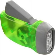 3 LED Hand Winding Dynamo Flashlight for Travel Emergency Camping Climbing Hiking (Green)