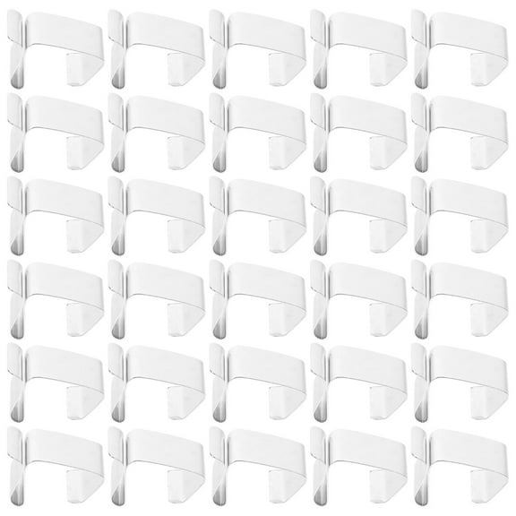 LULULION 50pcs Gutter Hooks for Christmas Lights Silver Light Fixing for Homeowners