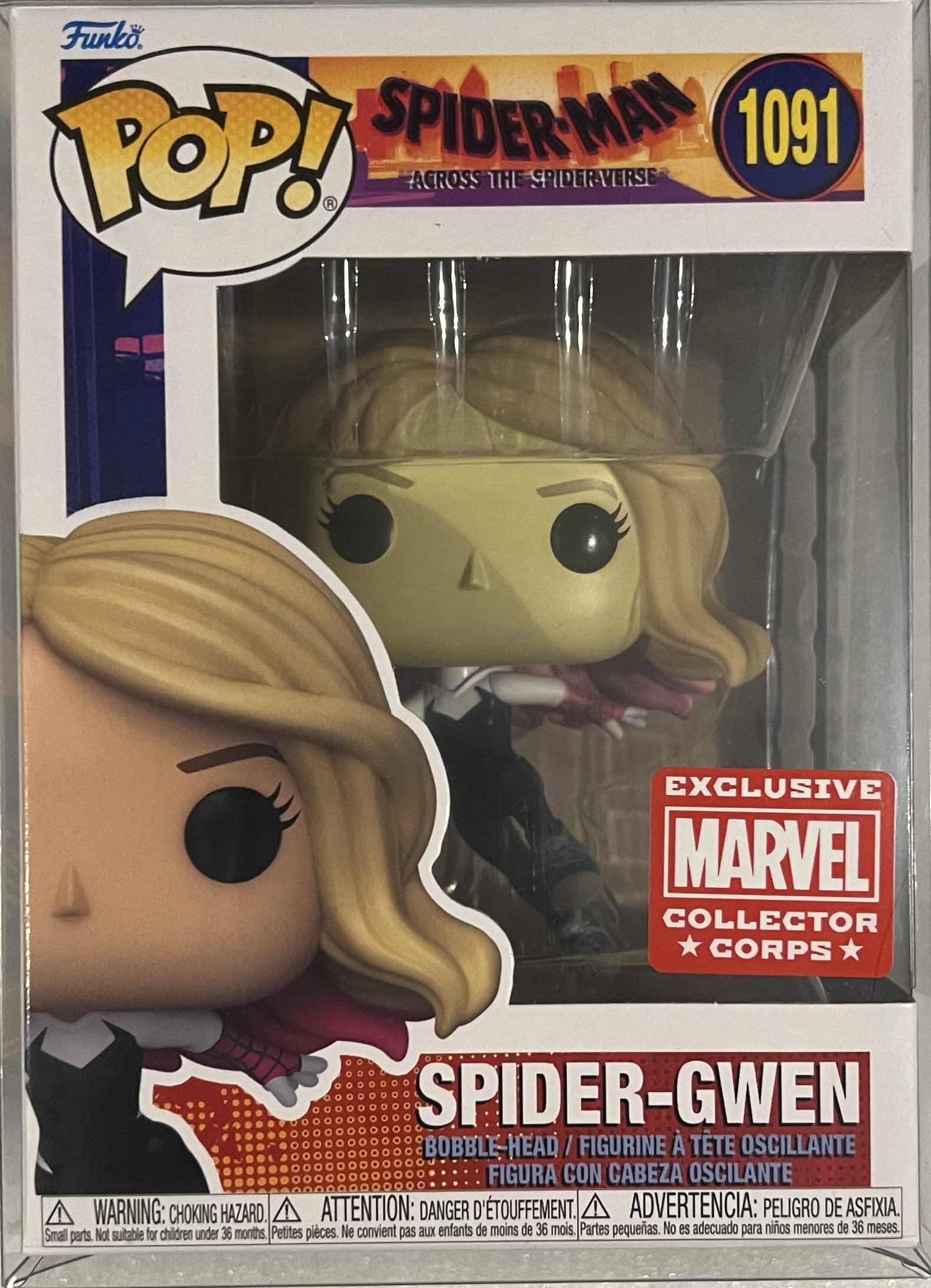 Funko POP! Marvel Spider-Man Across The Spider-Verse Spider-Gwen #1091  Collector Corps Exclusive