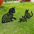 thumbnail image 4 of Juego de 3 Estatuas de Gato de Metal TANGJMXG Decoración de Jardín Poste de Jardín, 4 of 5