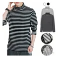 thumbnail image 2 of Playera Larga Delgada Hombre Caballero Cuello Tortuga Camisa, 2 of 8