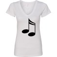 thumbnail image 3 of Inktastic Music Notes for the Music Lover Women's V-Neck T-Shirt, 3 of 5