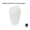 thumbnail image 4 of Umbra 2.4 gal Twirla Polypropylene Swing-Top Lid Bathroom Trash Can Garbage Can, White, 4 of 17