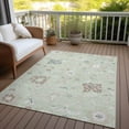 thumbnail image 5 of HomeRoots 622927 10 x 14 ft. Artichoke Green, Ivory & Brown Floral Washable Transitional Indoor & Outdoor Rectangle Area Rug, 5 of 9