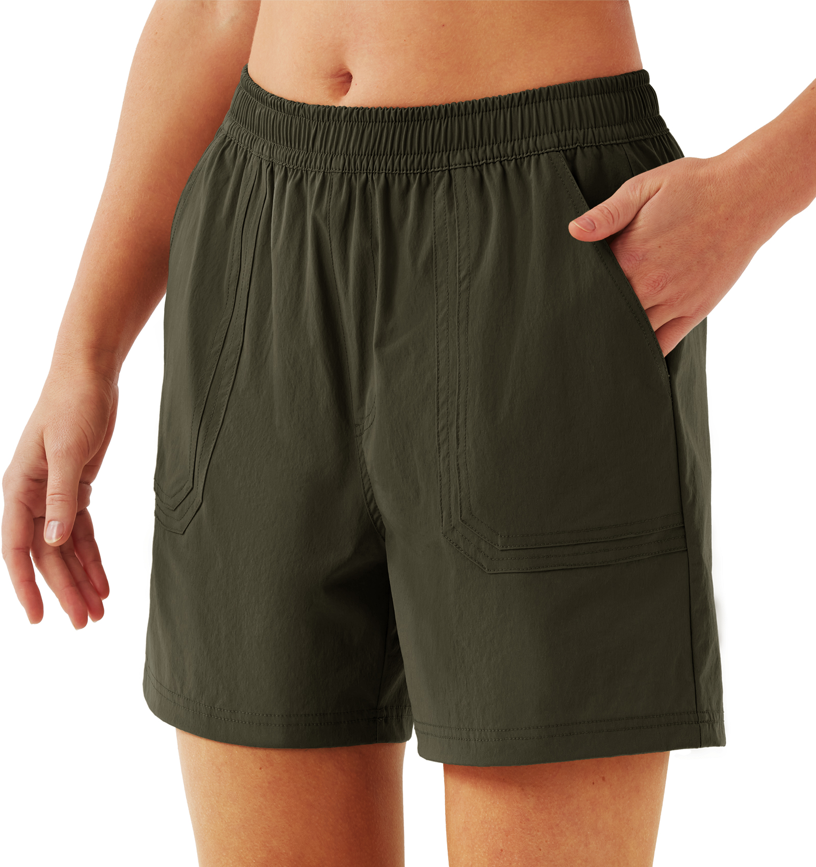 Women's 5" Hiking Shorts Quick Dry Lightweight Golf Athletic Outdoor