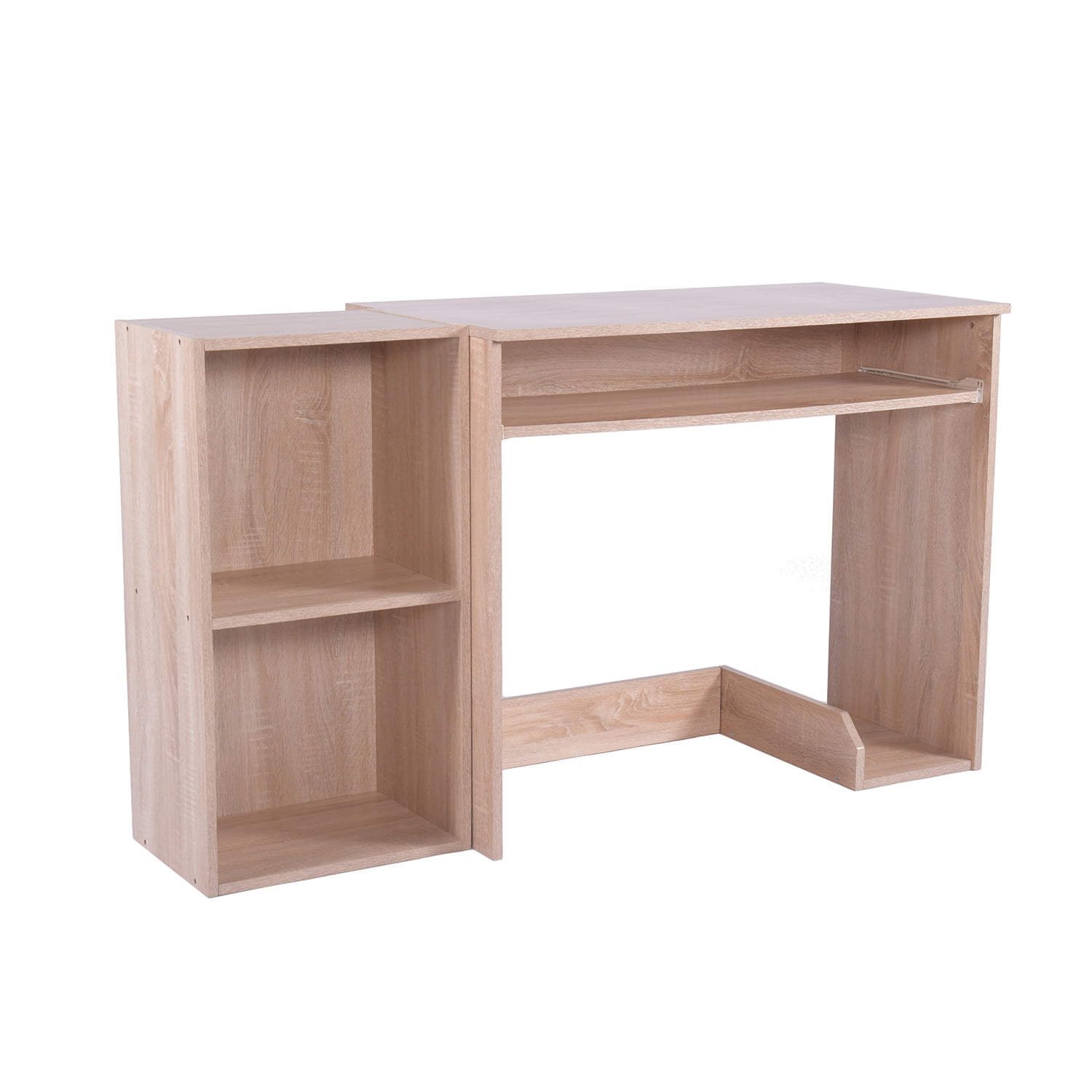 Kepooman Home Office Computer Desk with Storage Board, Study Writing Table, Modern Simple Style PC Desk, Wood Color, 35.43" * 18.9" * 29.53" Kepooman Home Office Computer Desk with Storage Board, Study Writing Table, Modern Simple Style PC Desk, Wood Color, 35.43" * 18.9" * 29.53"