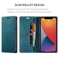 thumbnail image 4 of iPhone 12 Pro Max Case, Dteck Leather Flip Wallet Case with RFID Blocking Card Slot Magnetic Closure Folio Phone Case for Apple iPhone 12 Pro Max 6.7 inch 2020, Blue, 4 of 10